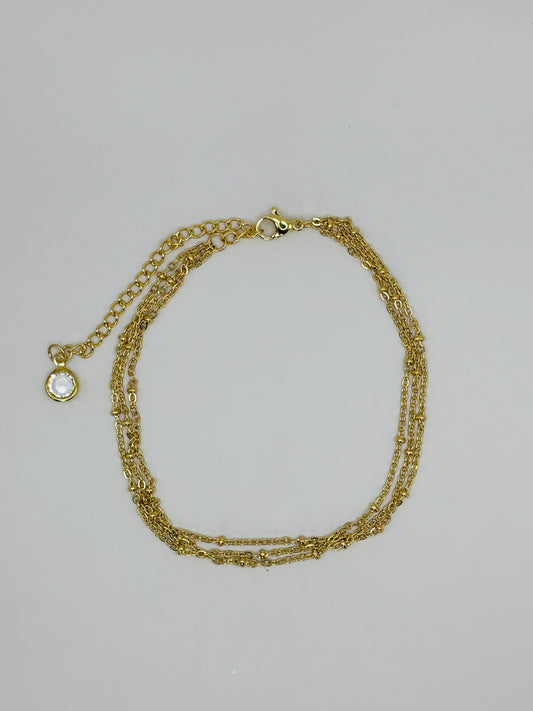 Tiana 3 Tier Anklet