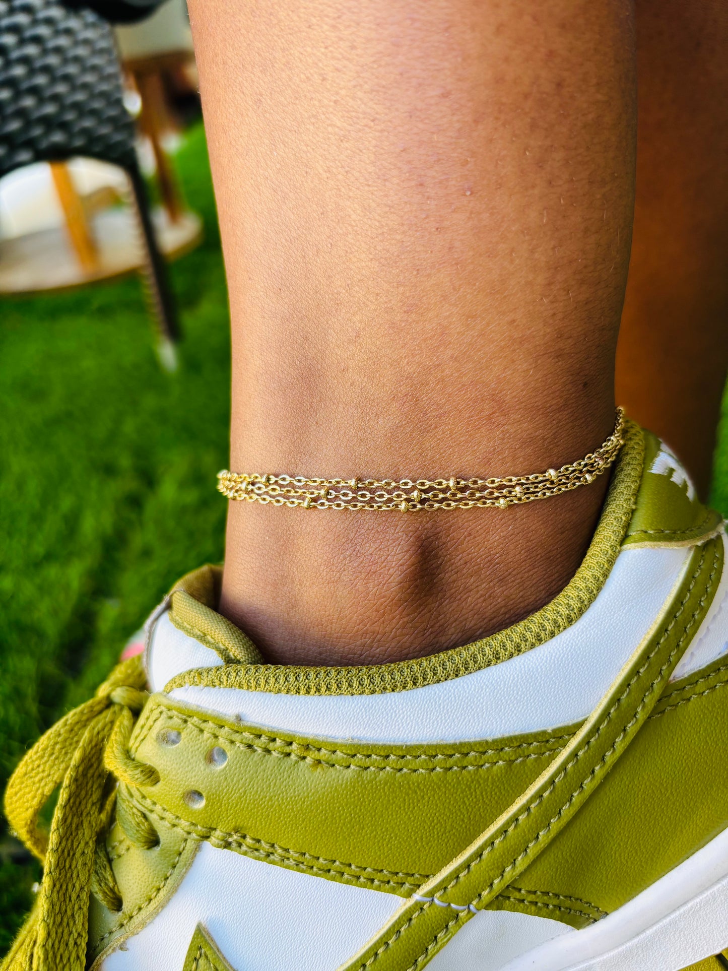 Tiana 3 Tier Anklet